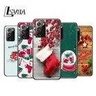 Новогодние подарки Рождество для Samsung Galaxy Note 20 Ultra 10 9 8 Pro S10E S10 5G S9 S8 S7 Plus яркий черный чехол для телефона