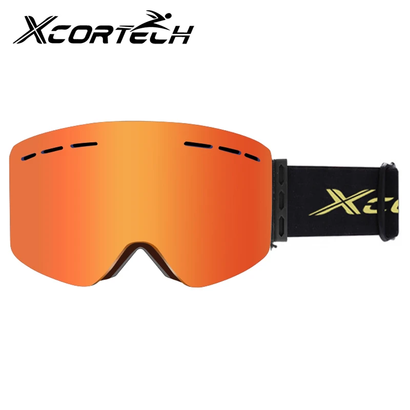 Наушники для горных лыж Outdoor Cylindrical Magnetic Skiing Ski Goggles Snowboard Snow Eyewear Anti-Fog Mask Glasses Full REVO Coating UV Protection.