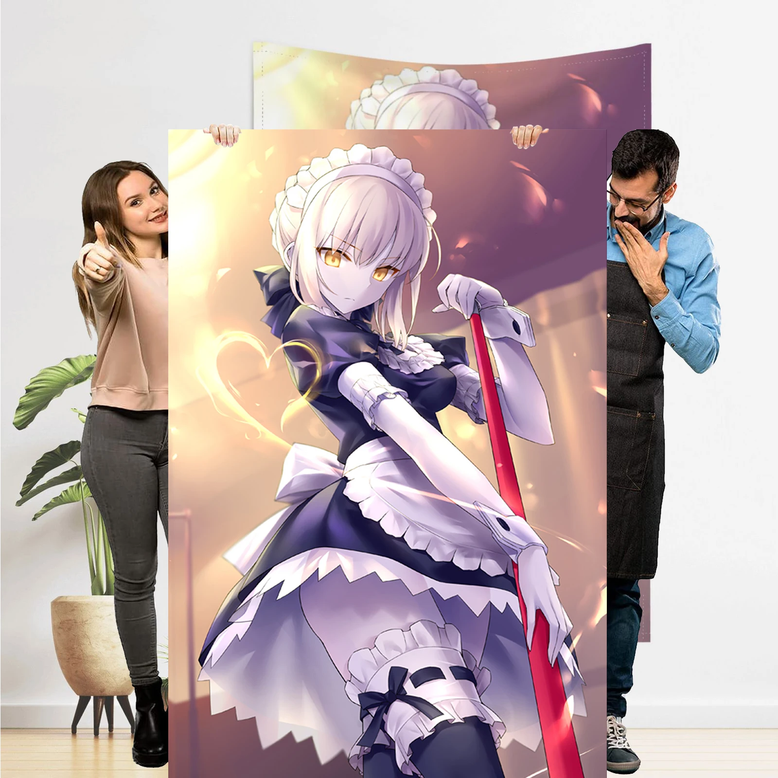 

Hentai Anime Comic Poster Wall Hanging Fate Grand Order Poster Tapestry Altria(ALTER) Saber Cosplay Sexy Adult Merch Room Decor