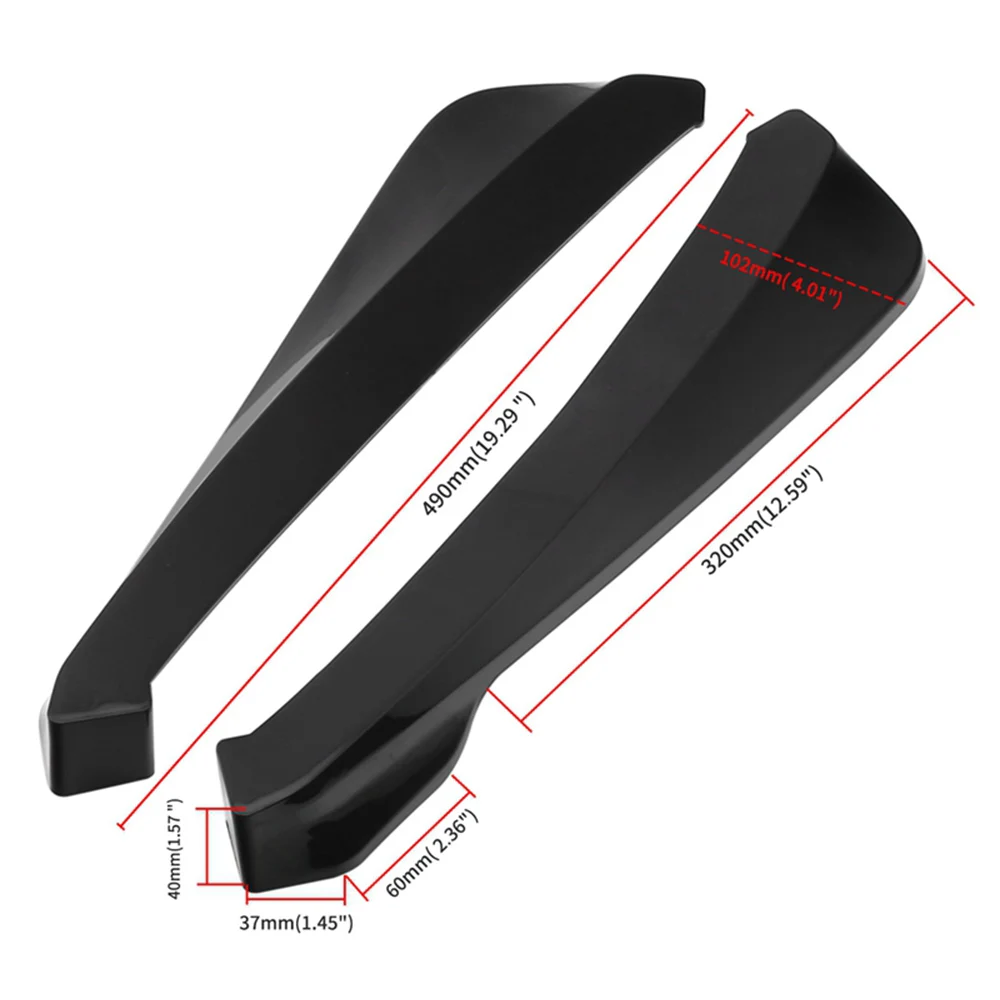 

1 Pair Car Rear Bumper Lip Diffuser Splitter Protector Universal Auto Accessories Rear Bumper Lip Wrap Angle Splitters