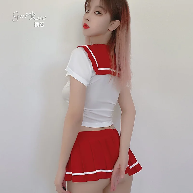 

Woman School Uniform Sexy Collage Student Sailor Party Anime Cosplay Costume Japanese Kawaii JK Cute Girls Miniskirt Lolita 2021