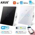 Умный сенсорный выключатель AXUS 123 Gang TUYA Wi-Fi, 110-250 В, умный Life настенный выключатель света, умный дом для Alexa Google Home Assistant