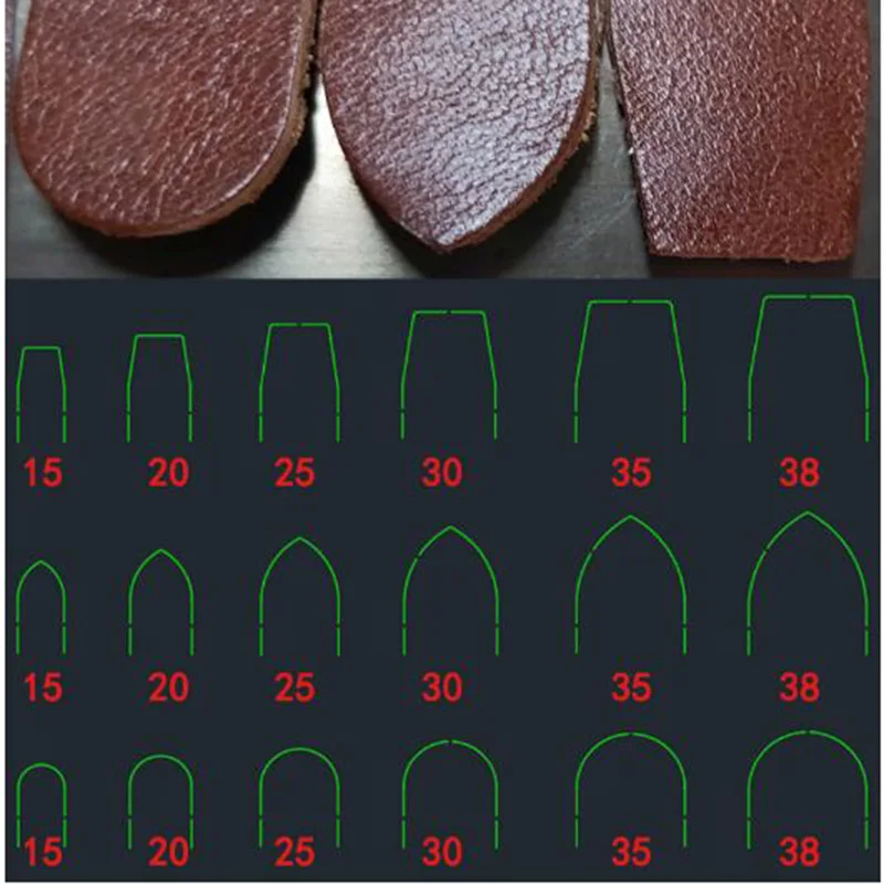 18PCS Leather Cutting Dies Belt V Shape Punch Cutter Square End Japan Steel Fillet Craft |