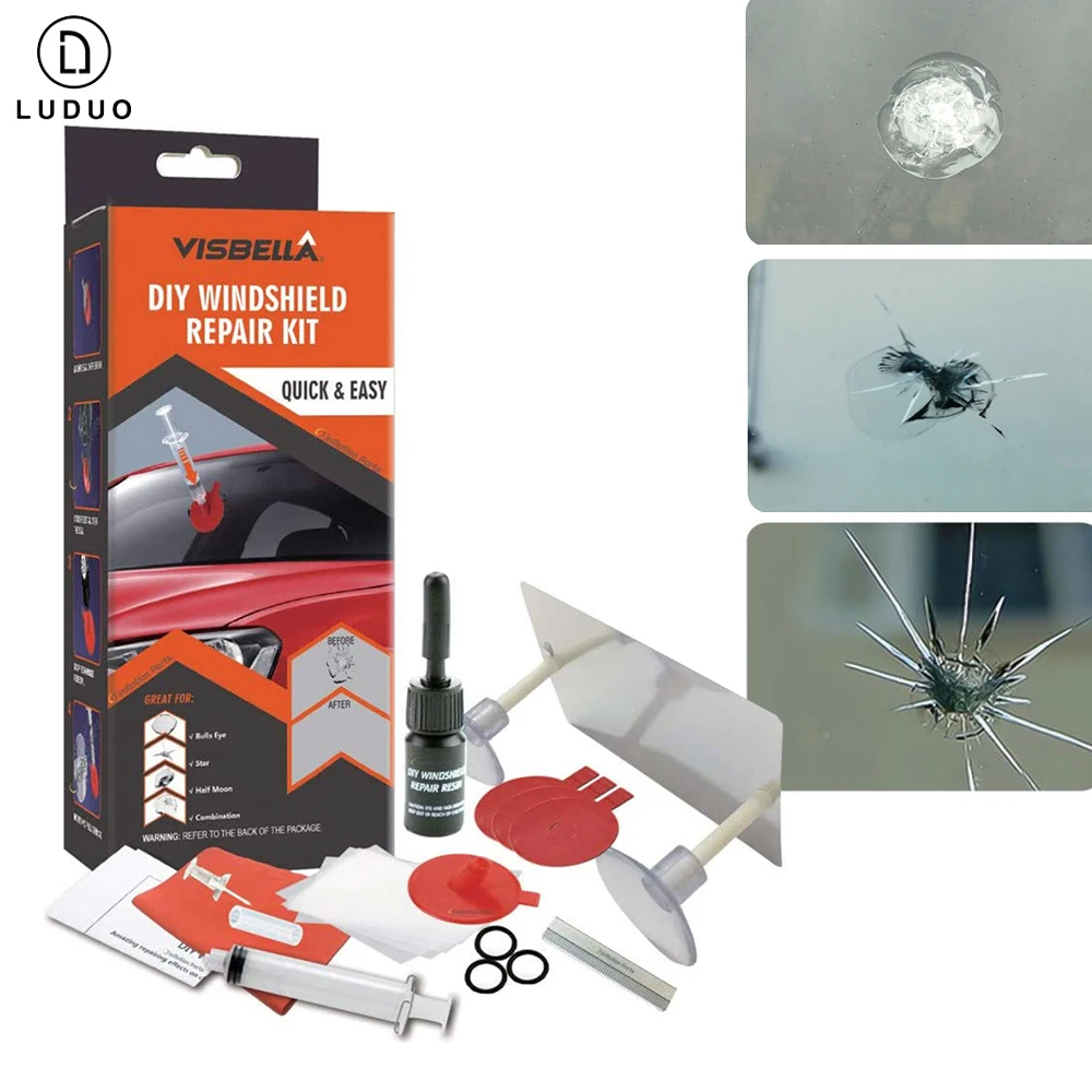 

Жидкий клей для ремонта лобового стекла, набор инструментов для ремонта автомобильных очков, треснувший клей для ветрового стекла, средство для удаления трещин автомобиля, царапин