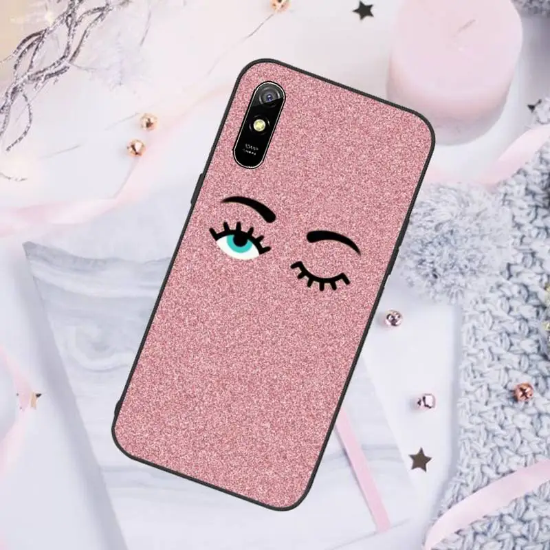 

big eye eyelashes Phone Cases For Xiaomi Mi Redmi Note 7 8 9 pro 8T 9T 9S 9A 10 Lite pro
