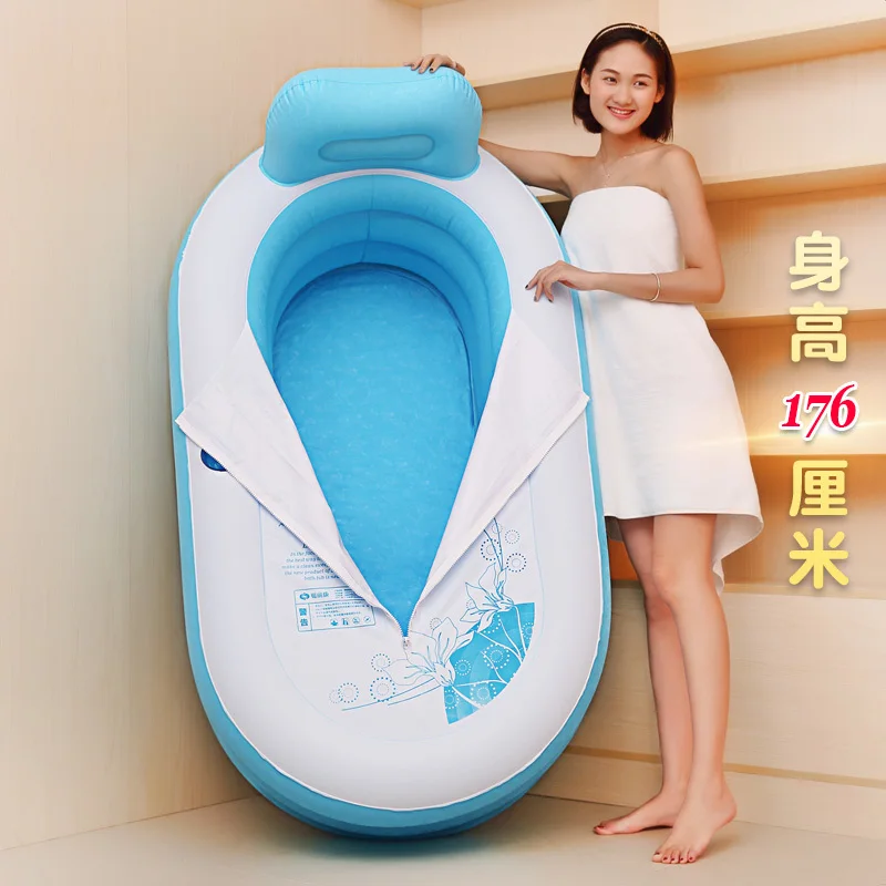 

Inflatable Bathtub Thickened Adult Tub Folding Bath Barrel Plastic Bath Barrel Bath Barrel Bath Barrel Household