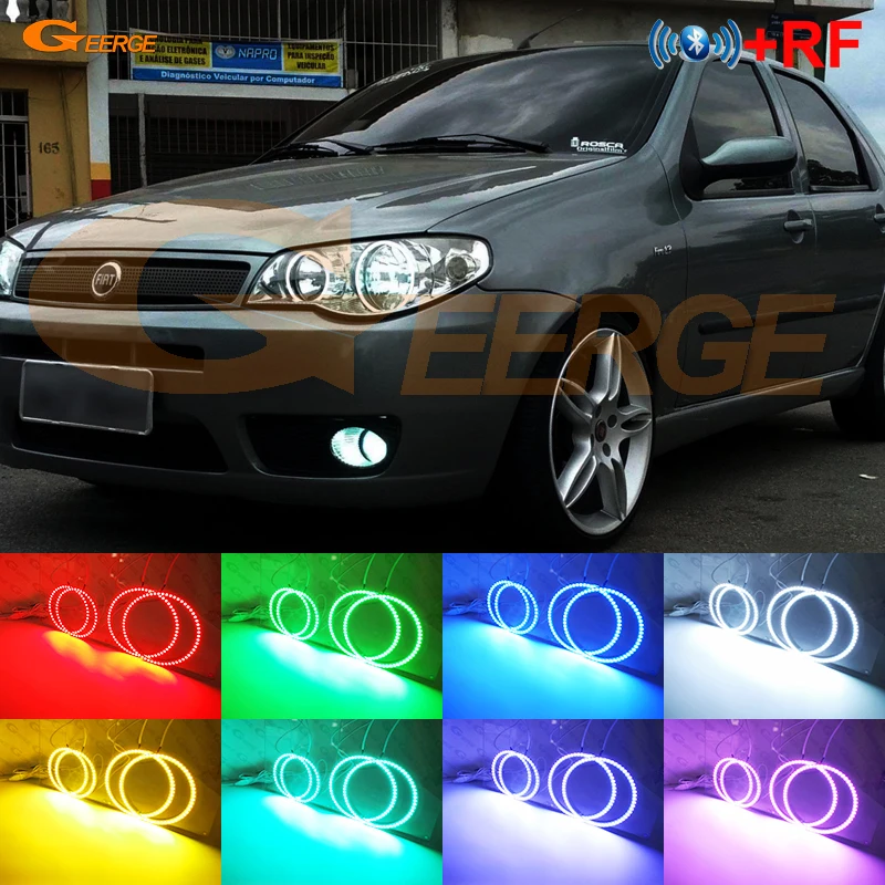 Для FIAT PALIO 2004 2005 2006 RF remote Bluetooth-совместимое приложение многоцветный ультра яркий RGB