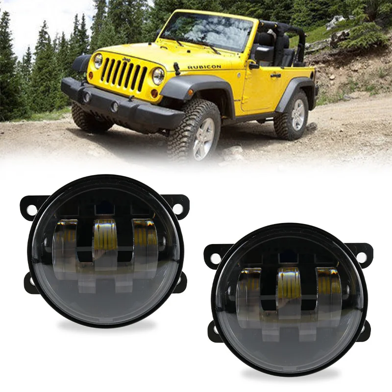 Светодиодные противотуманные фары 4 дюйма 2 шт ДХО круглые галогенные белого