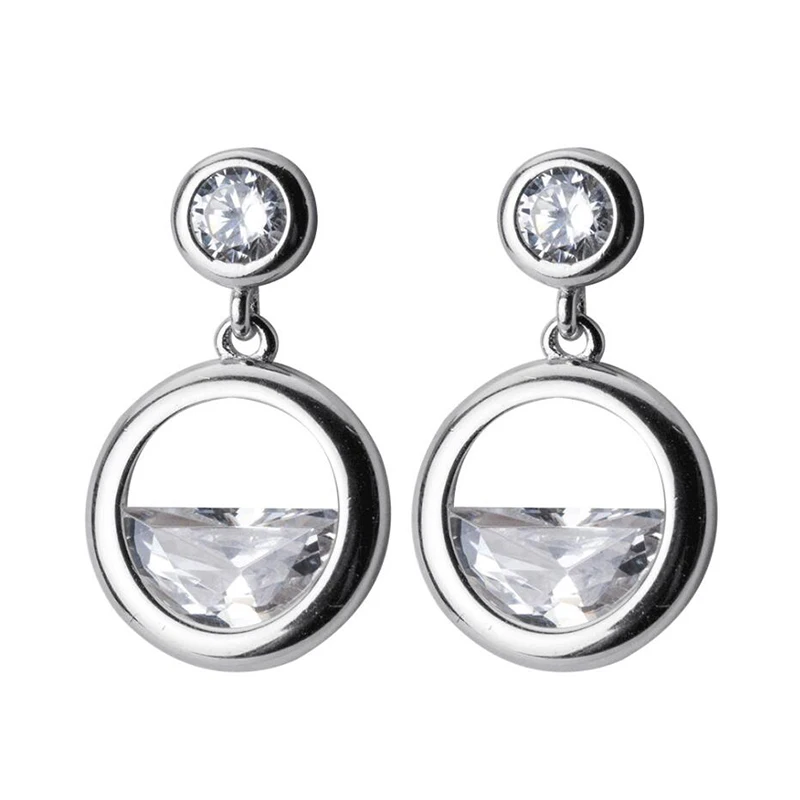 Многослойные круглые прозрачные серьги с опалом для женщин винтажный стиль