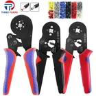 Инструмент для обжима проводов HSC8 6-4A обжимной соединитель, плоскогубцы 0,25-10 мм, ручной наконечник для зачистки проводов, Набор плоскогубцев Обжимной комплект с клеммами 1200