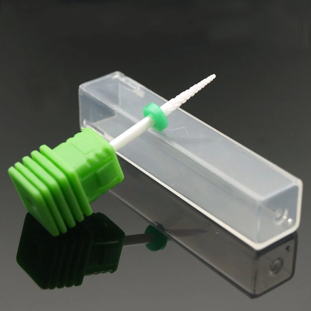 EasyNail~  1pc White Ceramic  Nail File Drill Bits Cuticle Nail File Drills Machine For Nail Art Manicure Pedicure Rotary Tool