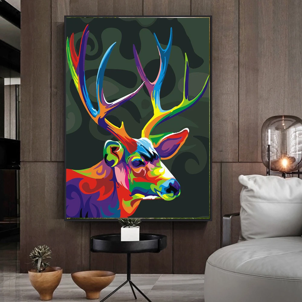 KADISCHE краска для рисования по номерам пейзажи Сделай Сам масляная Раскраска лося