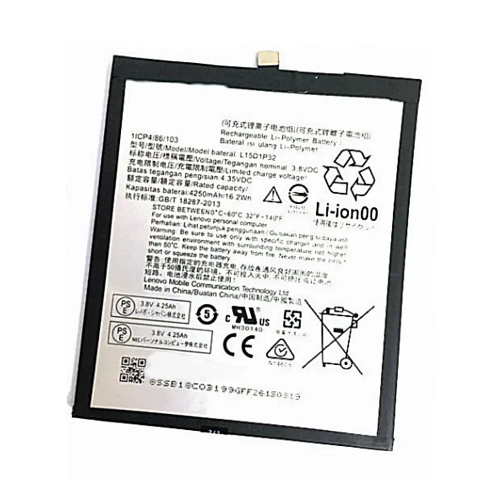 Высокое качество Замена батареи оригинальный 4250mAh L15D1P32 для Lenovo Tab3 Tab 3 8 Plus TB 8703F 8703N