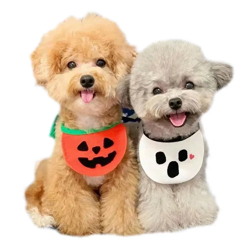 

Pet Neckerchief Pet Saliva Towel Cute Bear Halloween Knitting Triangle Scarf Cat Collar Dog Cat Accessories Dog Collar