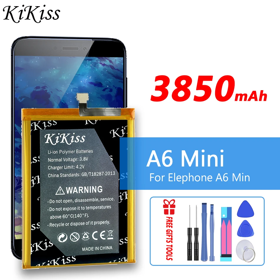 

KiKiss High Capacity 3850mAh A6 Mini Replacement Battery for Elephone A6 Mini 4G A6Mini Batteries