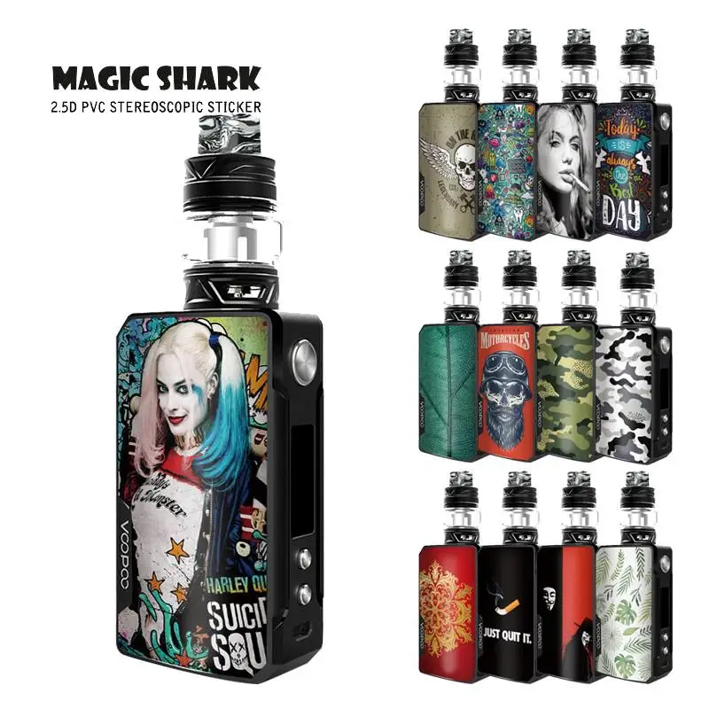 Чехол для Voopoo Drag 2 камуфляжный из ПВХ с изображением черепа Листьев волка цветов