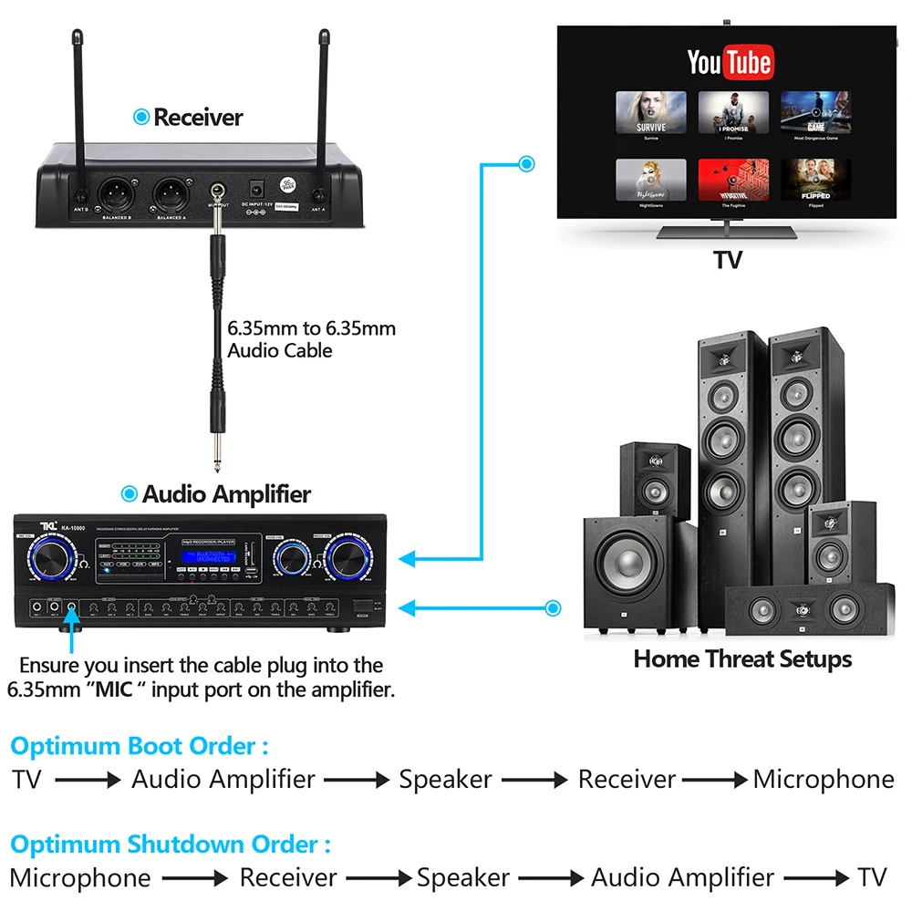 Профессиональная Беспроводная микрофонная система для караоке ручной микрофон
