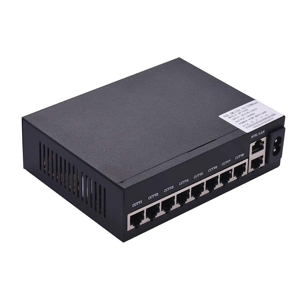 NF1008 коммутатор питания через Ethernet 8 портов Порты и разъёмы 2 канала связи 1 6 Гбит/с
