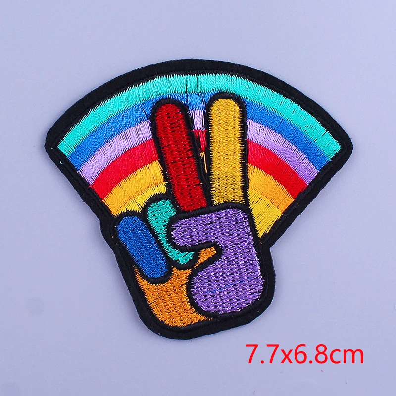 Радужный Флаг вышитая нашивка с сердцем и гордостью нашивки для одежды геев на