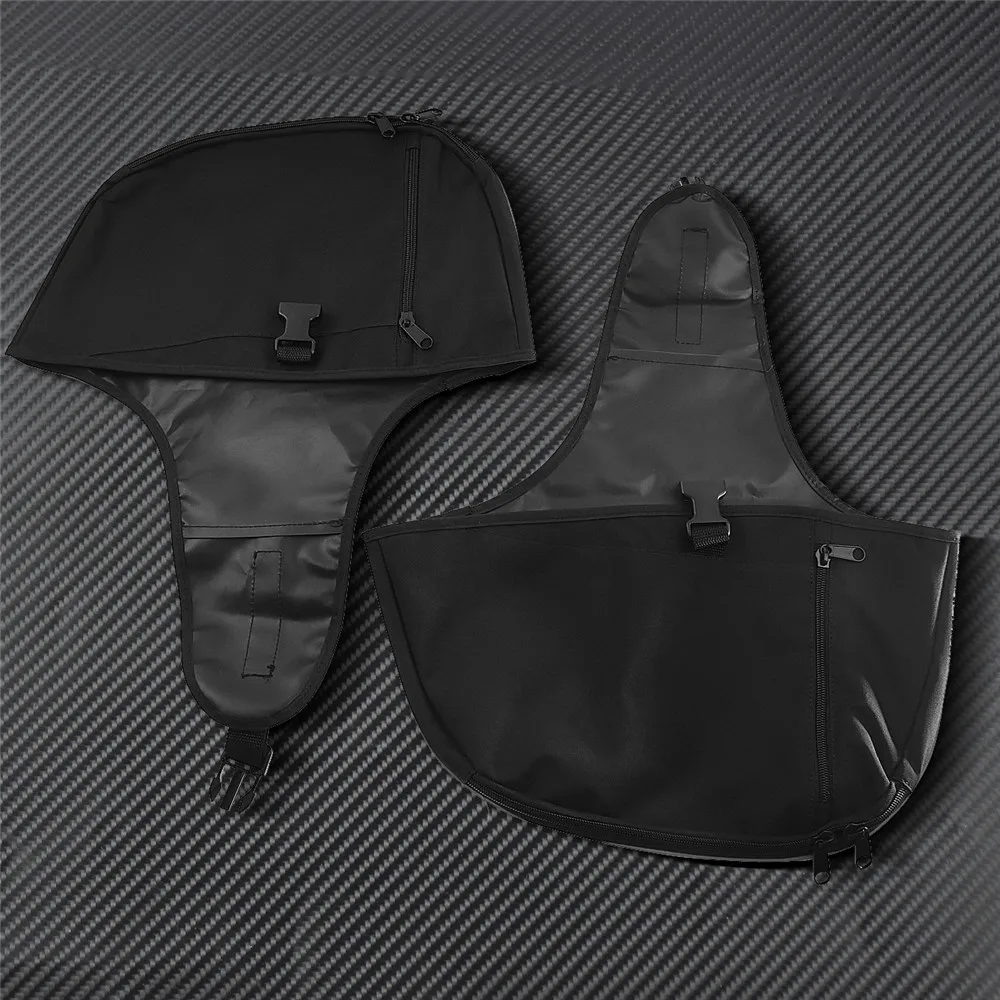 Мотоциклетные черные гетры Chaps мягкие низкие сумки Защита райдер для Harley Touring 80-2021