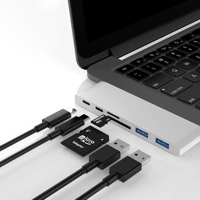 USB-хаб с кардридером для Macbook Air Pro USB Type C 3 0 | Компьютеры и офис