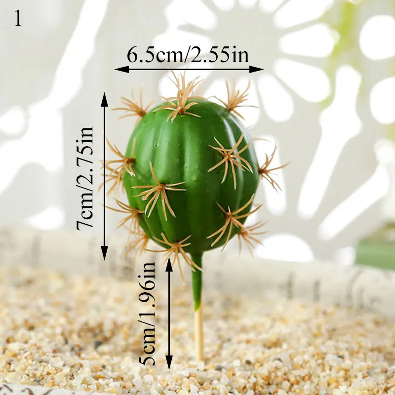 

Fashion Artificial Fake Cactus Sweet Green Plant Desktop Creative Oranment DIY Casual FakeTable Cactus Cute False Plant 1PCS