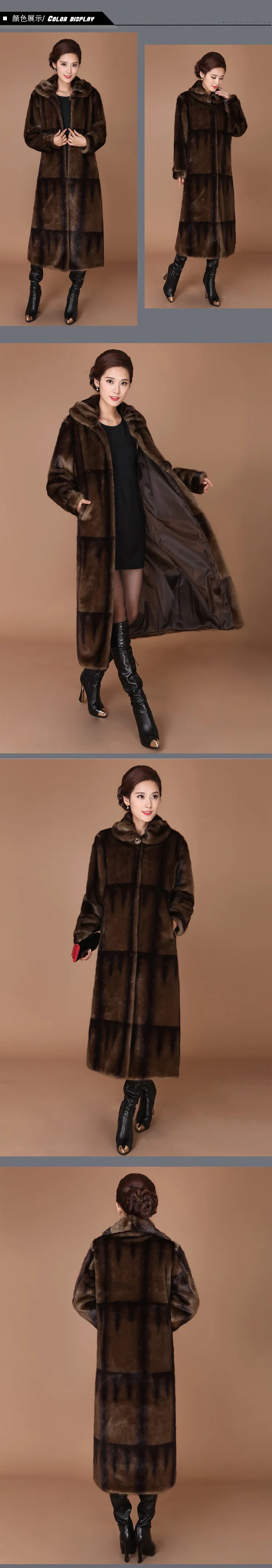 Mink Coats Women Real Genuine Mink Fur Coats For Women 2021 Winter Jackets Black Long Plus Size Real Mink Fur Women Clothes