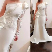 arabic celebrity prom dresses jewel neck pantsuit sheath ruffled vestidos de noche formal party evening gowns robe soir%c3%a9e femme