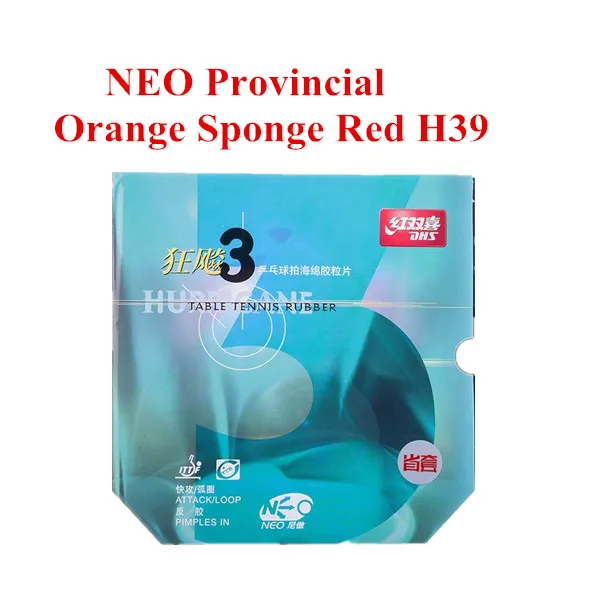 DHS Provincial Hurricane 3 NEO PRO PROV Pips-в настольном теннисе резиновые прыщи для пинг-понга с губкой Tenis De Mesa - Цвет: RED H39