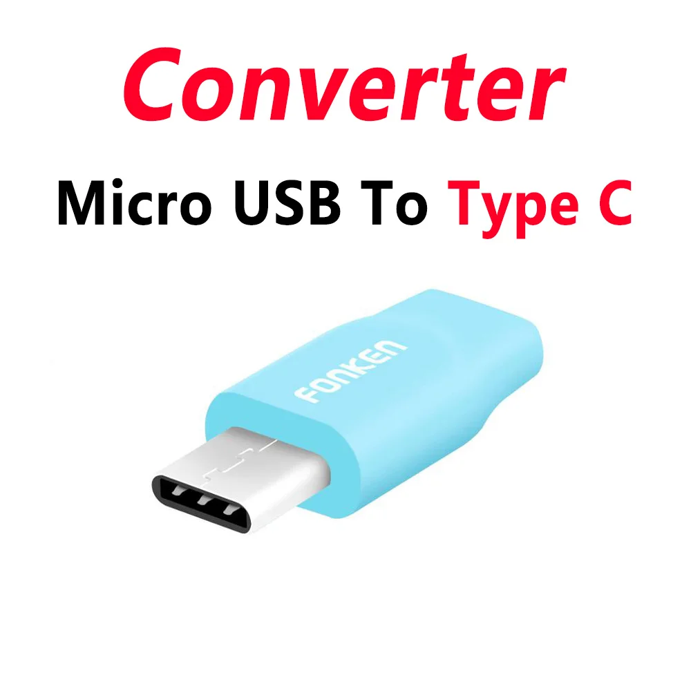 FONKEN Micro USB кабель 10 см карманные телефонные кабели Запасные запасные аккумуляторы для путешествий Быстрая зарядка шнур 2.4A брелок лапша Android кабель для передачи данных - Цвет: Blue Type C Plug