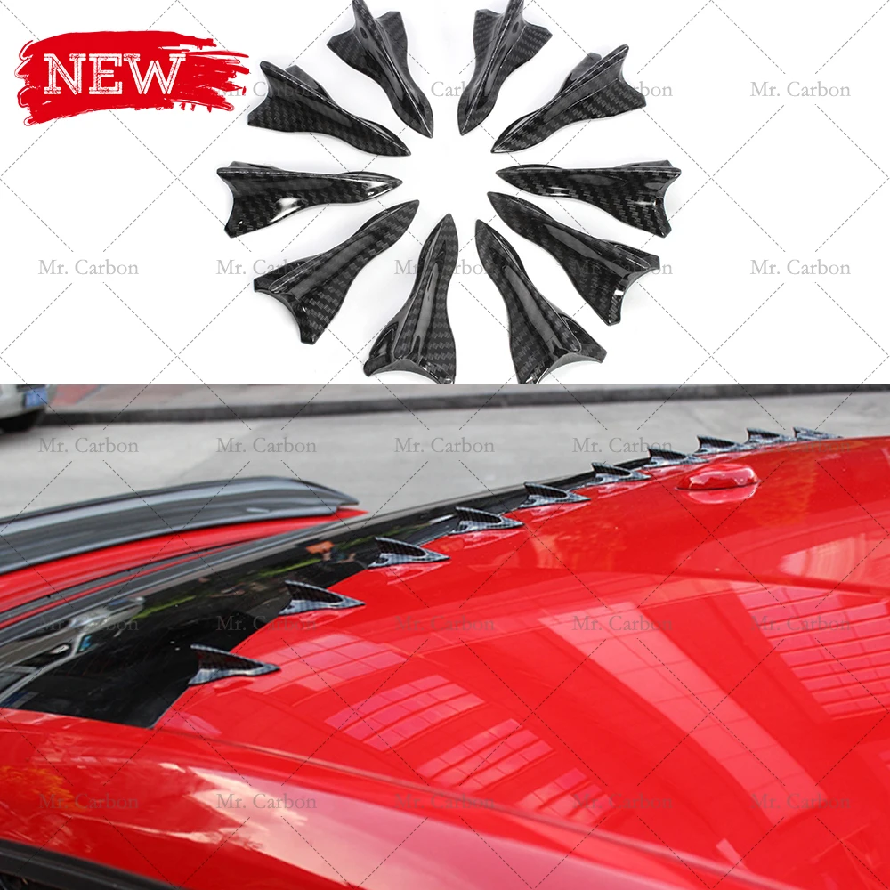 Накладной Вихревой генератор из углеродного волокна для крыши MUSTANG 9 шт. комплект