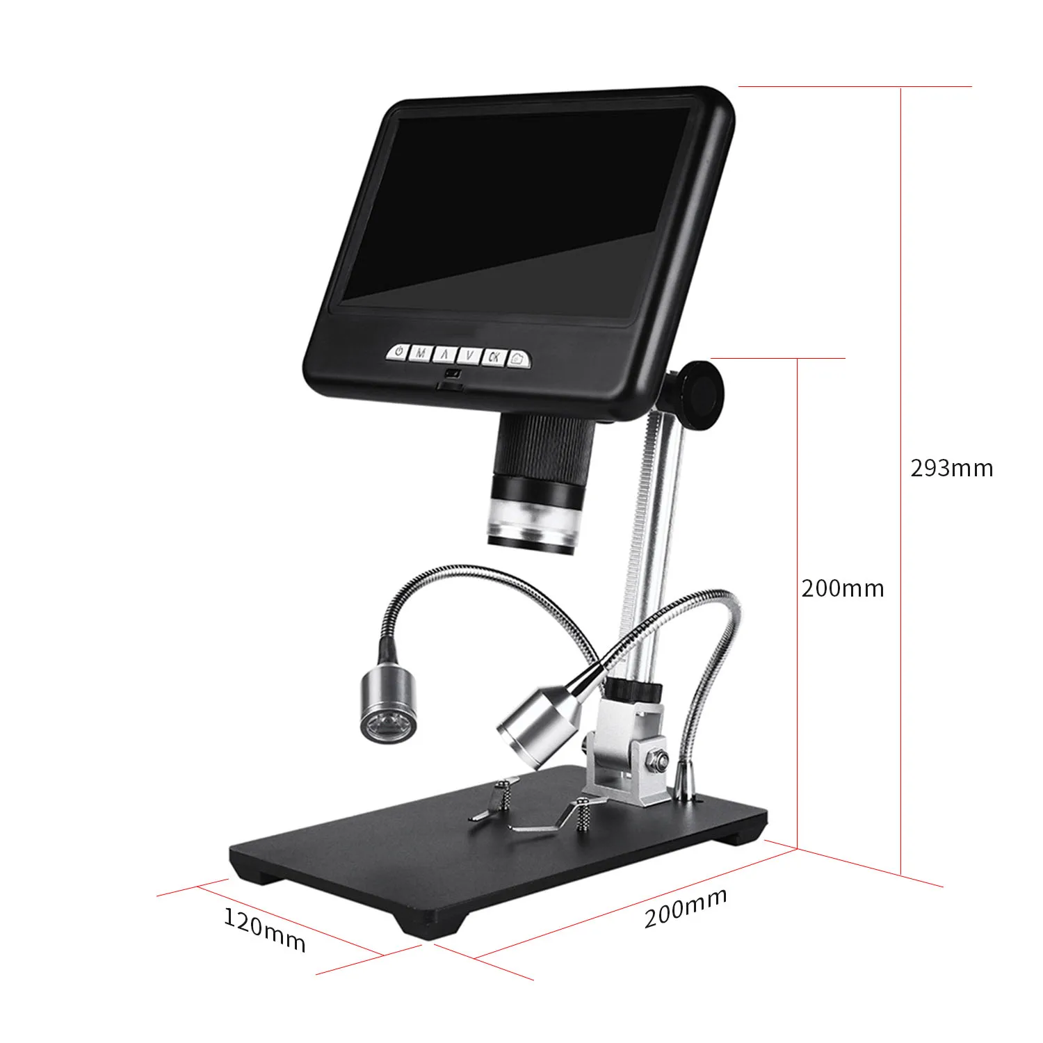 7-inch LCD Large Screen Digital Microscope 1080P 100X Magnification HD Video Record Image Capture Remote Control | Инструменты