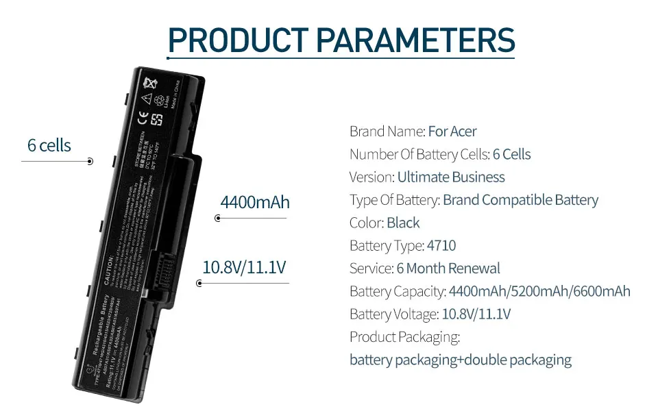 Golooloo 6 ячеек ноутбук Батарея для acer AS07A31 AS07A32 AS07A41 AS07A42 AS07A51 AS07A52 AS07A71 AS2007A MS2219 2930 4530