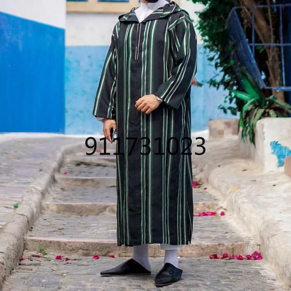 Мусульманское платье Рамадан модная одежда мужская кафтан свободного кроя