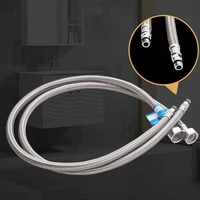 60cm stainless steel flexible plumbing hose g12 cold hot mixer faucet water supply pipe plumbing hose bathroom accessories