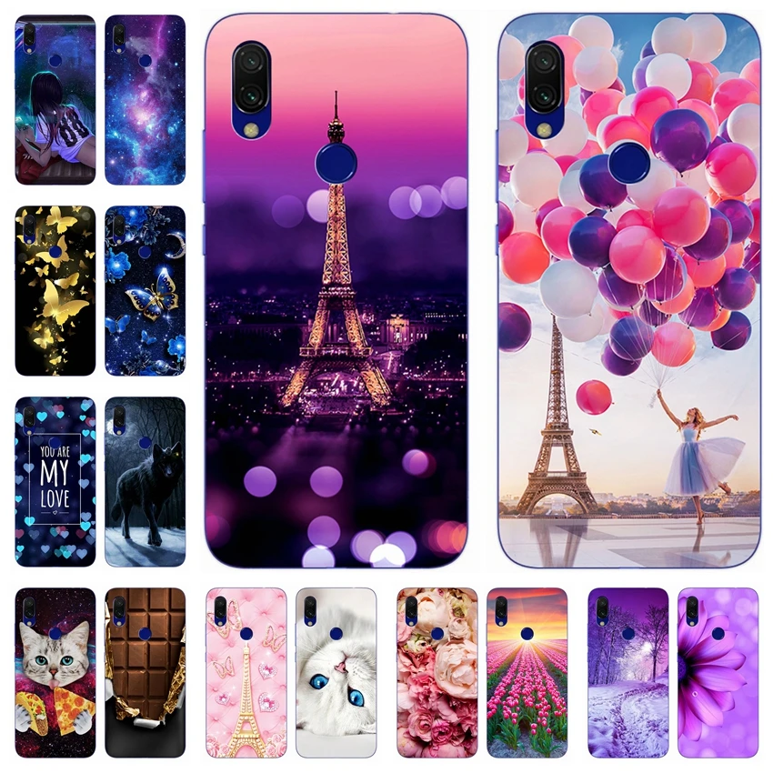 ТПУ чехол для Xiaomi Redmi 7 6 26 &quotсиликоновый задняя крышка телефона Coque Xiomi бампер