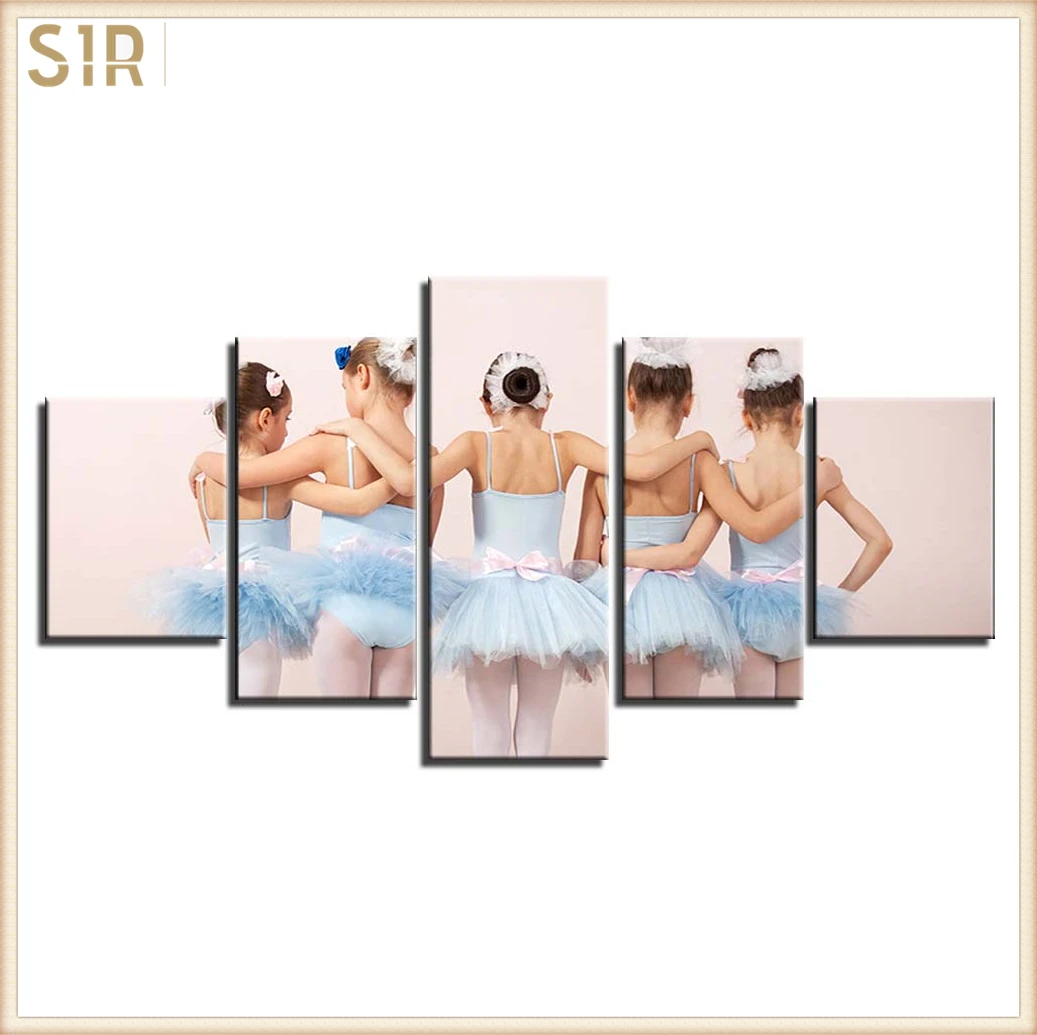 

Decor Poster Living Room HD Printed Pictures 5 Piece/Pcs Modern Wall Art Home Painting Living Room Decoration Dancer Ballet