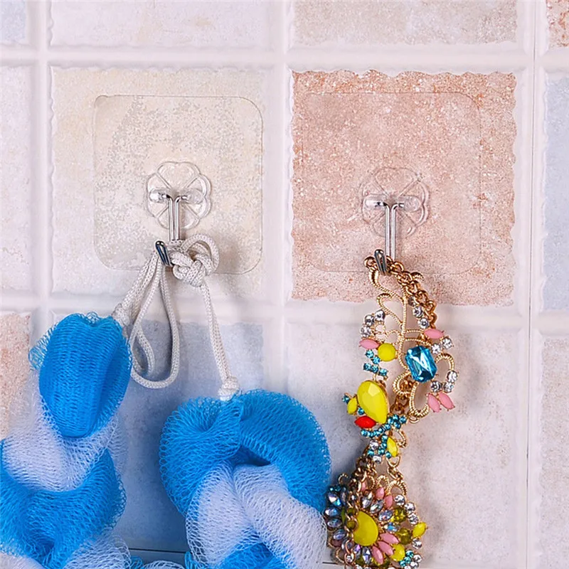 8 шт. водонепроницаемый прозрачный и крепкий клей-крючок за дверью кухонный