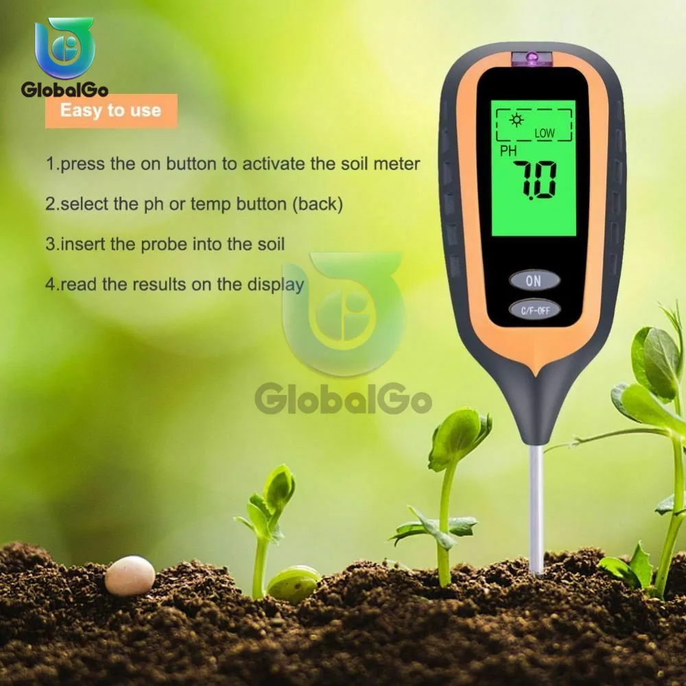 Измеритель влажности почвы 4 в 1 тестер PH для садовых растений цветов инструмент