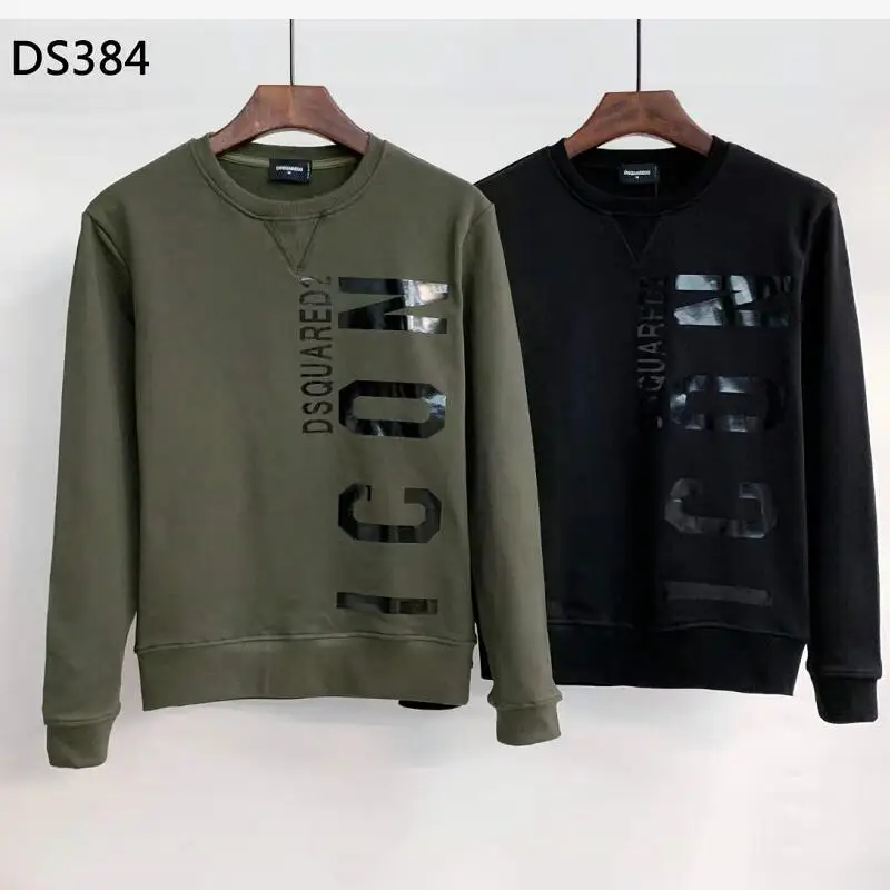 

DSQUARED2 Classic Men's Printed Sweater Long-sleeved Pullover Simple Round Neck Clothing Slim Casual Loose DS384