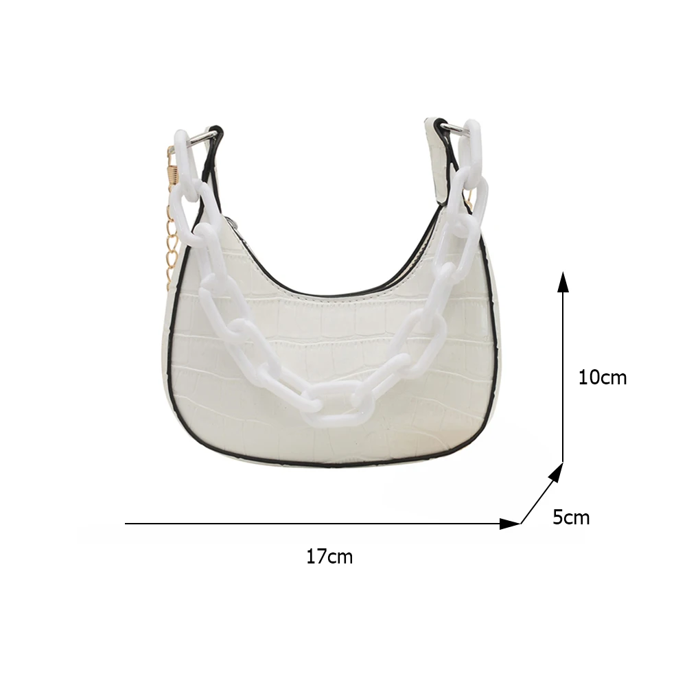 

Fashion Women Alligator Pattern PU Leather Chain Shoulder Crossbody Messenger Hobos Bag Casual Ladies Zipper Small Purse Handbag