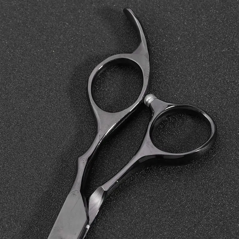 

6.0 Inches Hairdressing Scissors Professional Barber Salon Tool for Flat Bangs Hair Thin Shears (Black Flat Shears)