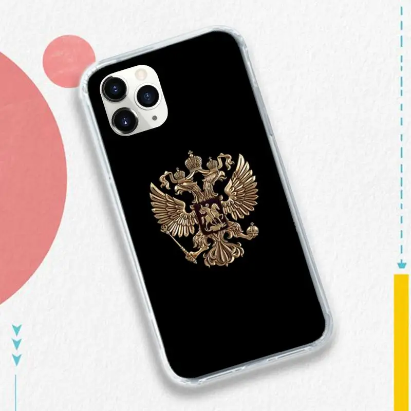

Russia flag Symbol Emblem Phone Case for iPhone 11 12 mini pro XS MAX 8 7 6 6S Plus X 5S SE 2020 XR