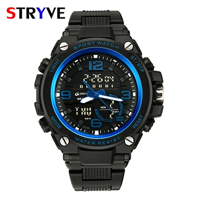 Водонепроницаемые мужские спортивные часы STRYVE 5ATM Брендовые модные повседневные