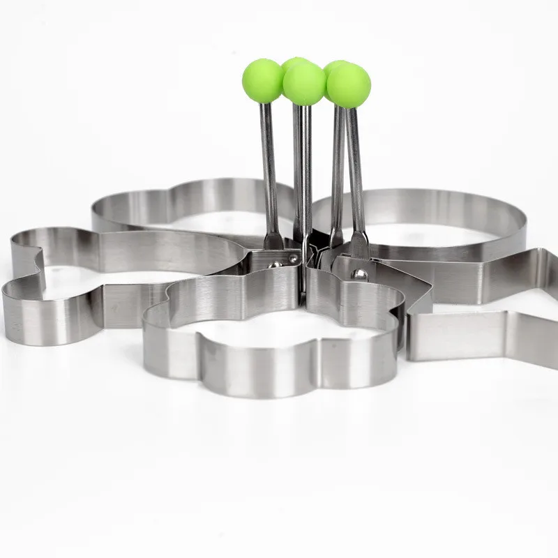 Обжаренное яйцо из нержавеющей стали в форме сердца искусственное украшение для