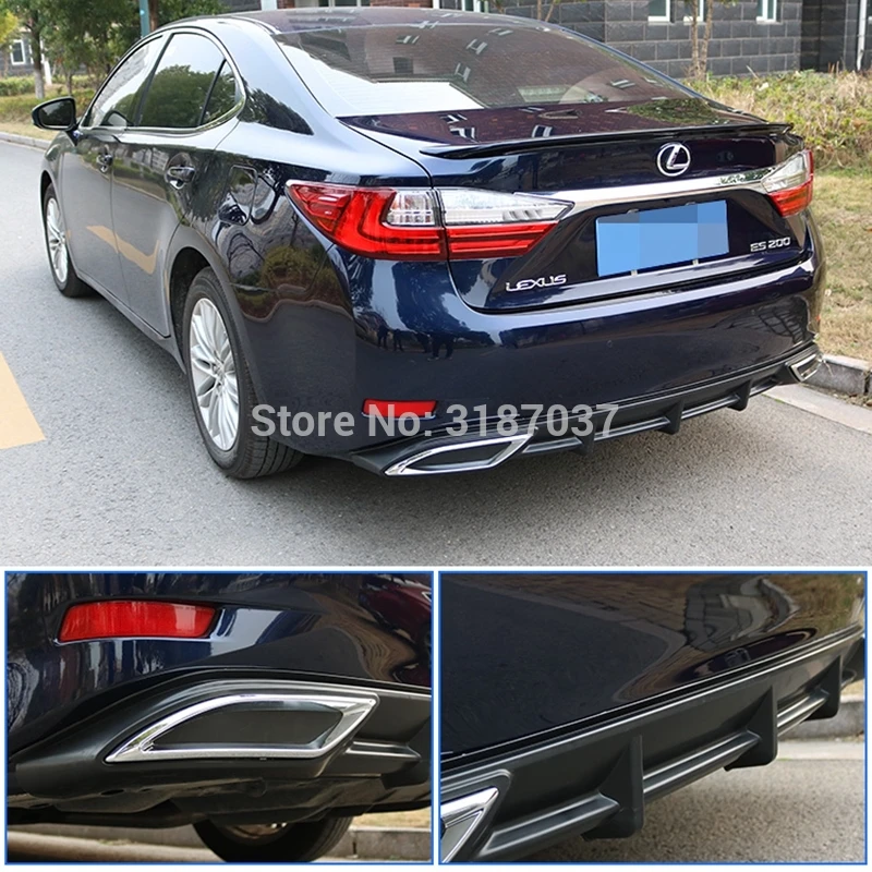 For LEXUS ES250 Rear 2016 spoiler ABS Plastic Rear Diffuser Bumper Trunk Protector Cover Car Styling