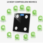 Беспроводные цифровые весы для ванной, анализатор индекса массы тела, жира, с приложением для смартфона, Bluetooth