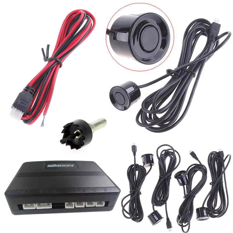 KKMOON Car Parking Sensor With 4 Sensors Auto Reverse Backup Radar Detector Monitor Kit Sound Alert Alarm Indicator | Автомобили и