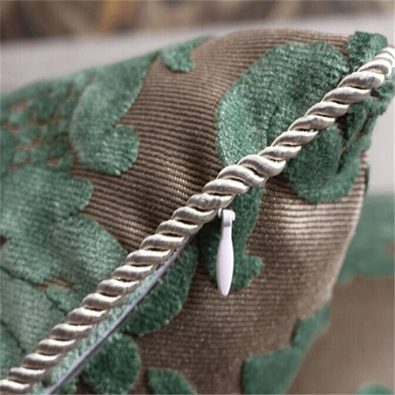 Бархатная наволочка с ворсом роскошная элегантная зеленая Европейская 45 50 60