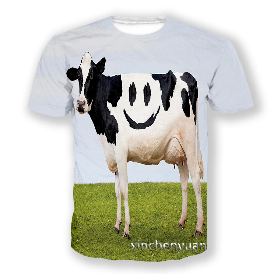 

Футболка Мужская/женская с 3D-принтом животных и коровы, рубашка в стиле хип-хоп, одежда унисекс, топы, поставщики прямых поставщиков, A08